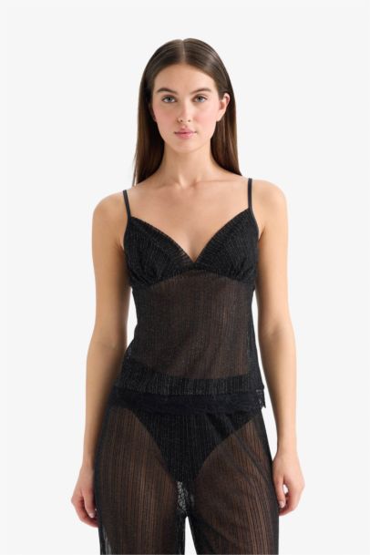 Regular Fit Strappy 2 Piece Chiffon Set