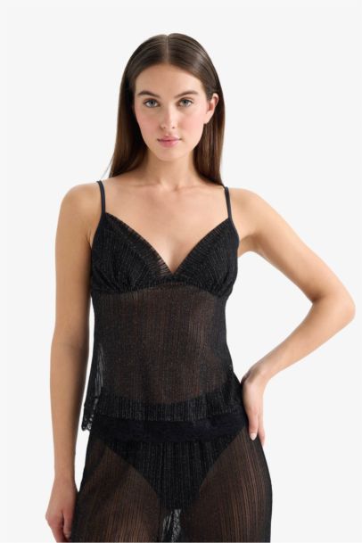 Regular Fit Strappy 2 Piece Chiffon Set