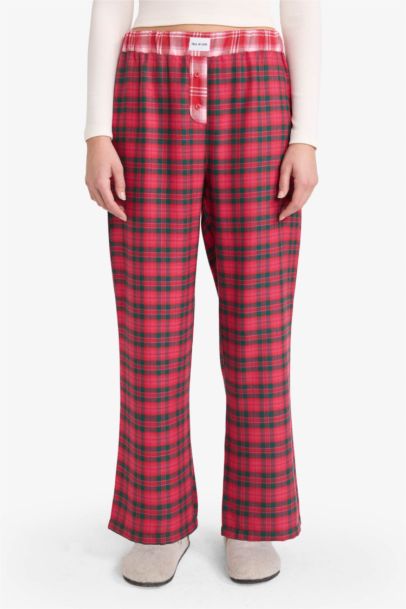 Regular Fit Flannel Plaid Pajama Pants