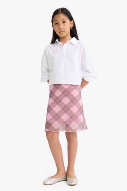 Kareli Tül Etek Kız Çocuk