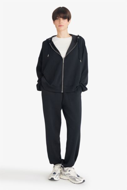 Sweat à capuche en modal Coupe décontractée