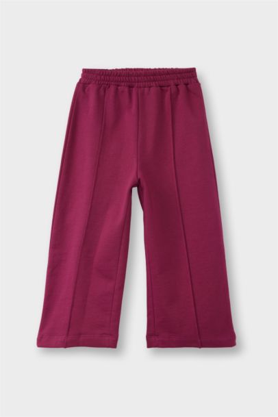 Beli Lastikli Wide Leg Geniş Bol Paça Eşofman Altı Kız Bebek