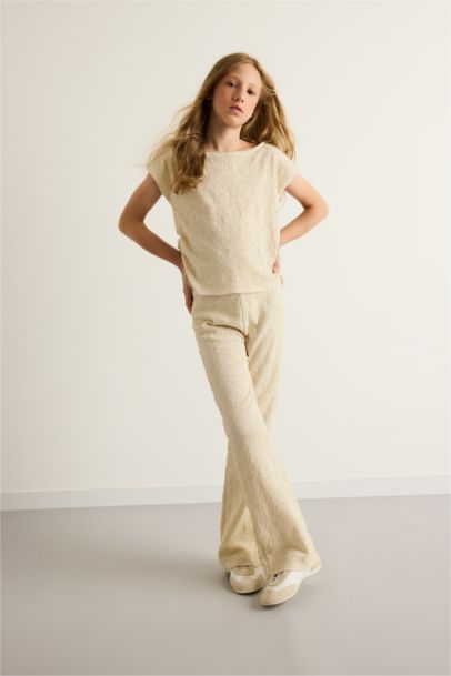 سيت بناتي بنطلون وتيشيرت مطرز - قطعتين