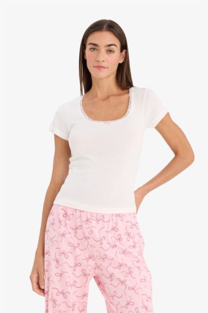 Top Bottom 2 Piece Pajama Set