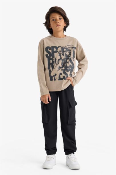 Jogger Fit Kargo Paraşüt Pantolon Erkek Çocuk