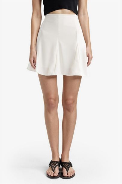 A Kesim Normal Bel Penye Astar Krep Mini Etek