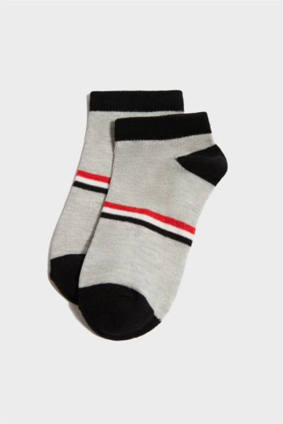 Baskılı 5'li Pamuklu Patik Çorap Erkek Çocuk