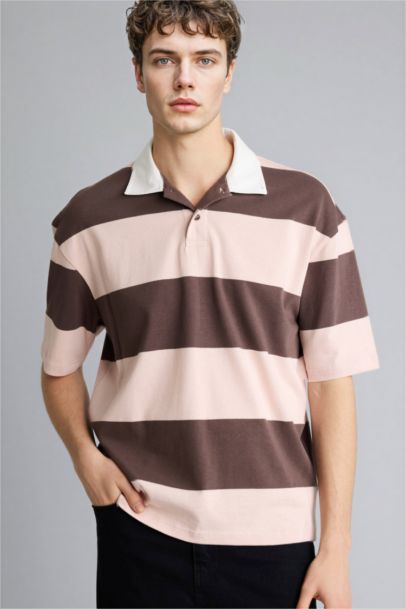 Loose Fıt Polo Yaka Kısa Kollu Polo Tişört