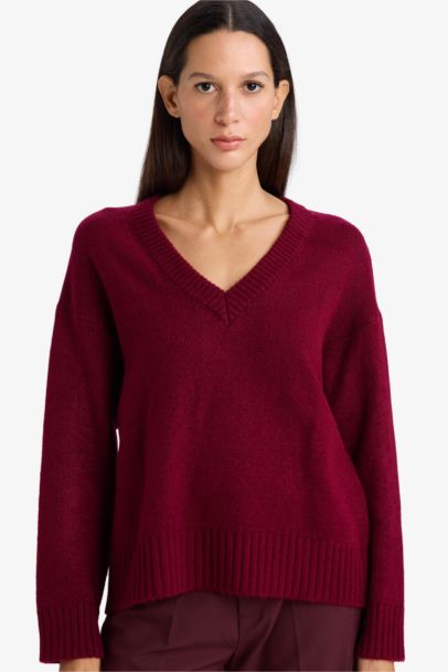 Oversize Fit V-Neck Pullover