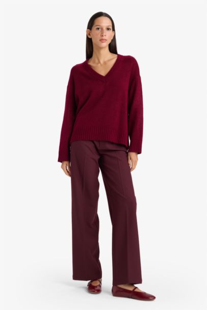 Oversize Fit V-Neck Pullover