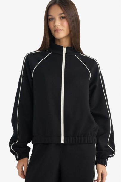 Loose Fit Half Turtleneck Cardigan