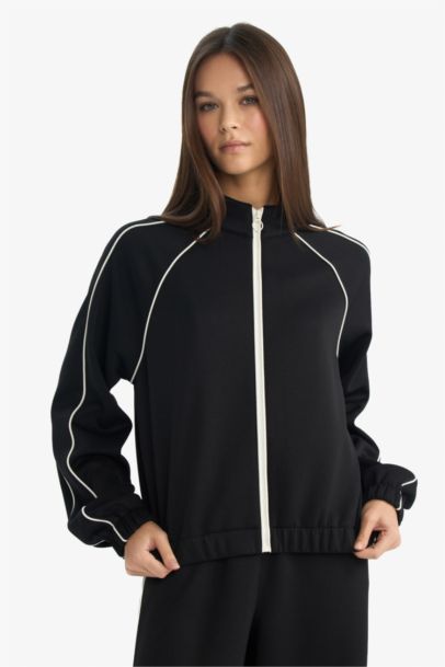 Loose Fit Half Turtleneck Cardigan