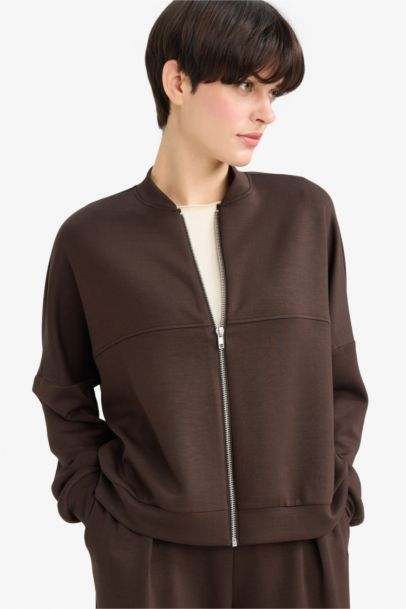Half Turtleneck Modal Cardigan