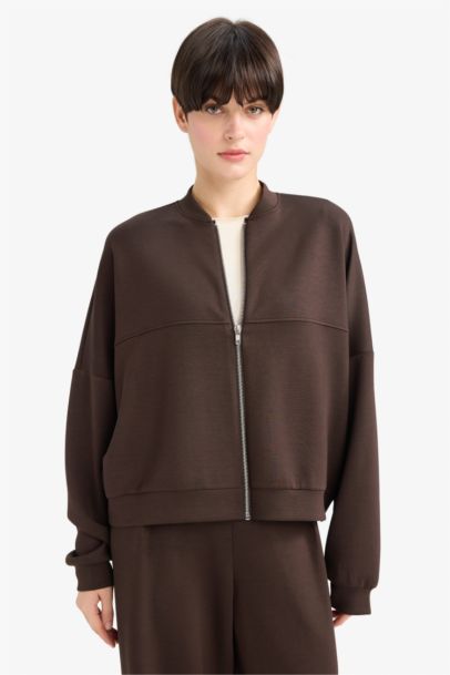 Half Turtleneck Modal Cardigan