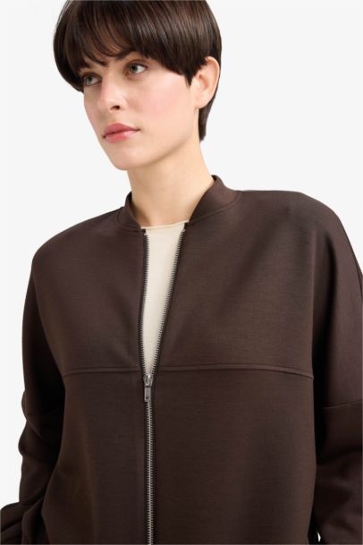 Half Turtleneck Modal Cardigan