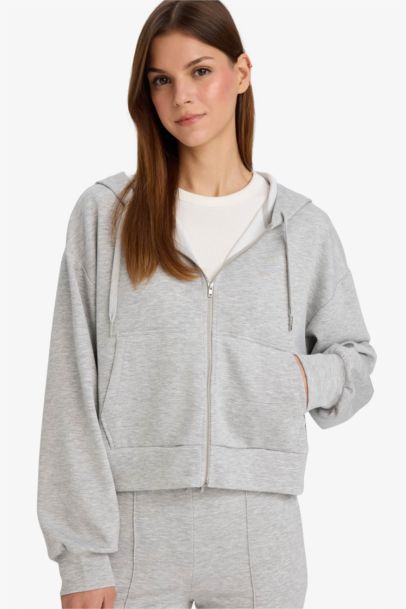 Loose Fit Hooded modal Cardigan