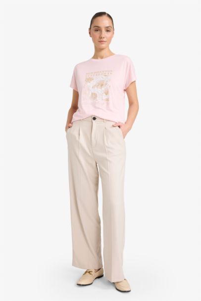 Regular Fit Crew Neck Floral Short Sleeve T-Shirt