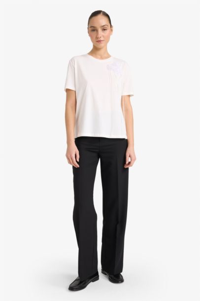 تيشيرت جيرسي بأكمام قصيرة قصة عادية