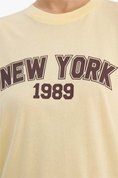 Oversize Fit Printed Crew Neck Short Sleeve T-shirt