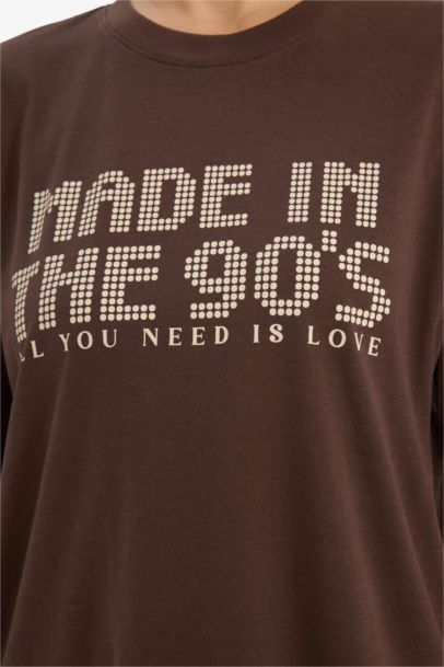 Oversize Fit Printed Crew Neck Short Sleeve T-shirt