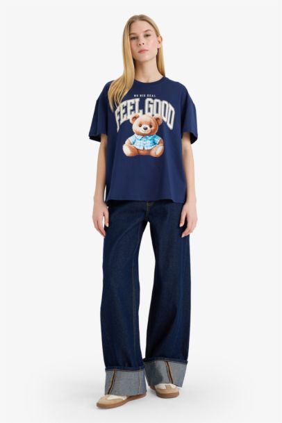 Oversize Fit Printed Short Sleeves T-Shirt