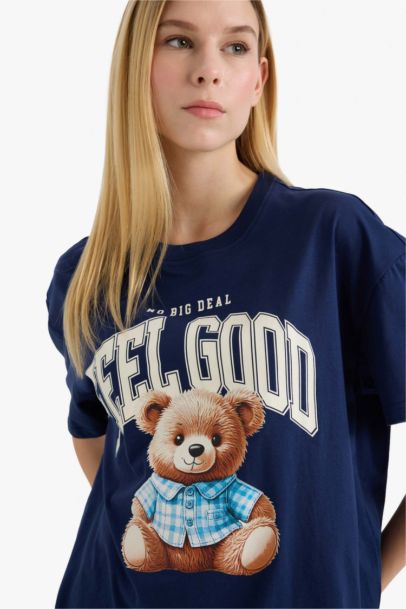 Oversize Fit Printed Short Sleeves T-Shirt