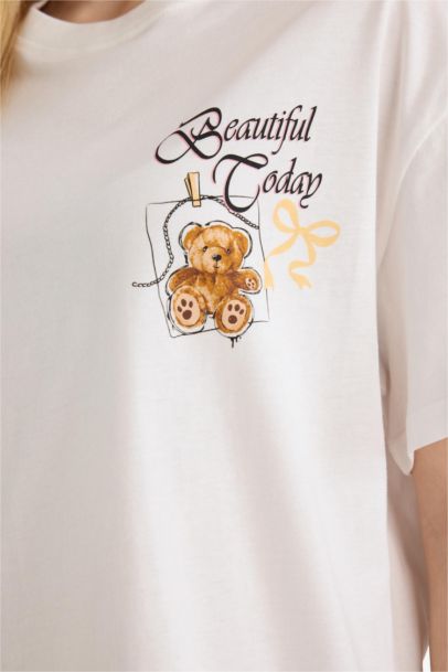 Oversize Fit Printed Short Sleeves T-shirt