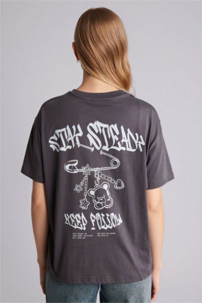 Oversize Fit Printed Short Sleeves T-shirt