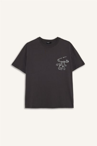 Oversize Fit Printed Short Sleeves T-shirt