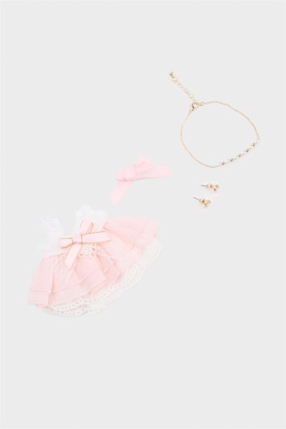 Kadın Pembe Detaylı Giydirilebilir Charm Anahtarlık Kostümü