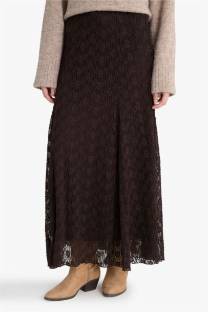 A Kesim Dantel Maxi Etek