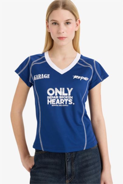 Fitted Printed Long Sleeve T-shirt