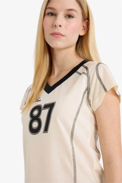 Fitted Printed Long Sleeve T-shirt