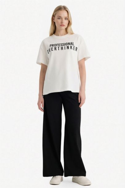 Oversized Printed Crew Neck T-shirt