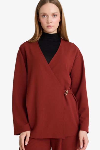 Regular Fit Crepe Long Sleeve Tunic