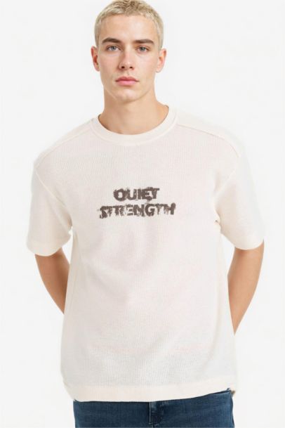 تيشيرت قطن نص ردن اوفر سايز بياخة مستديرة