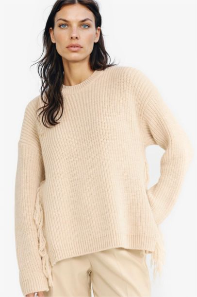 Pull en tricot oversize à col rond