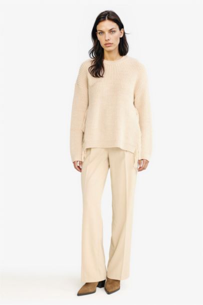 Pull en tricot oversize à col rond