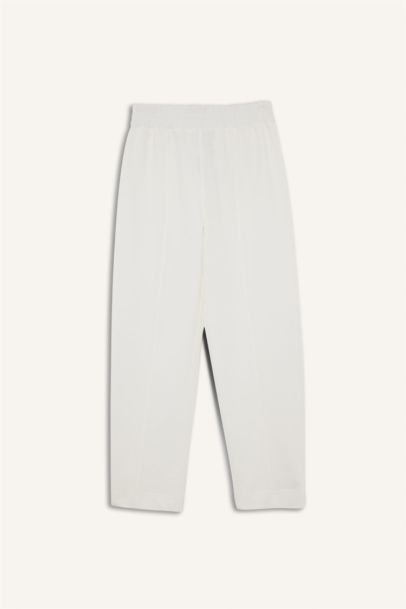 Barrel Fit Beli Lastikli Eşofman Altı Kız Çocuk