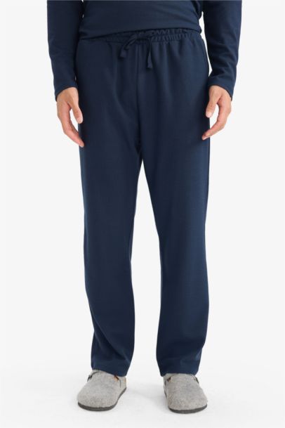 Regular Fit Waffle Top Bottom 2 Piece Pajama Set