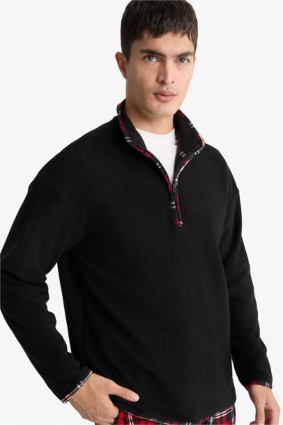 Top en polaire demi-zip Coupe régulière