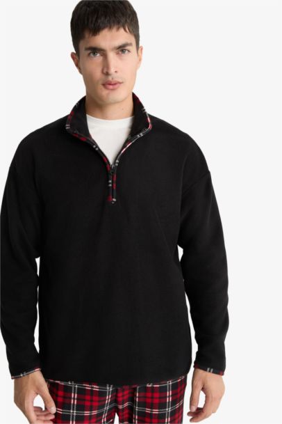 Top en polaire demi-zip Coupe régulière