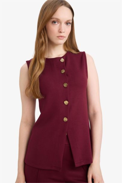 كارديجان تريكو بقصة سليم وياقة دائرية