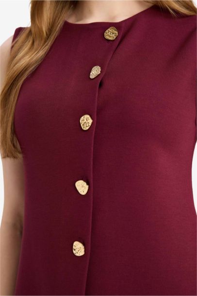 كارديجان تريكو بقصة سليم وياقة دائرية