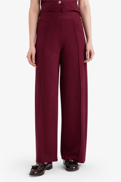 Wide Leg Sweatshirt Fabric Trousers