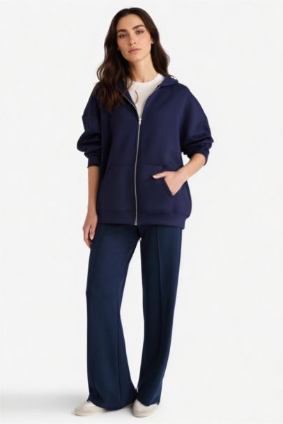 Relax Fit Normal Bel Düz Paça Modal Pantolon