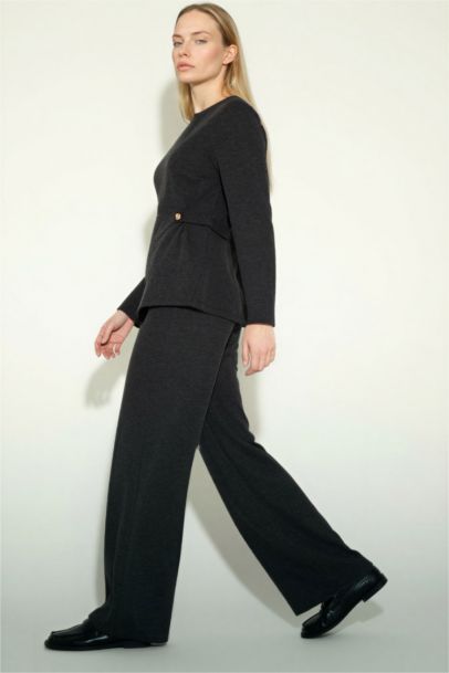 Straıght Fıt Düz Paça Pike Pantolon