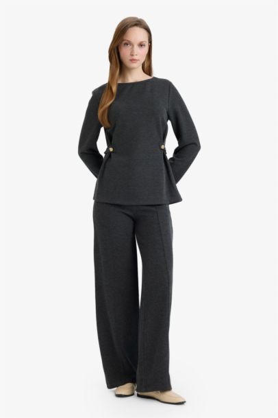 Straıght Fıt Düz Paça Pike Pantolon