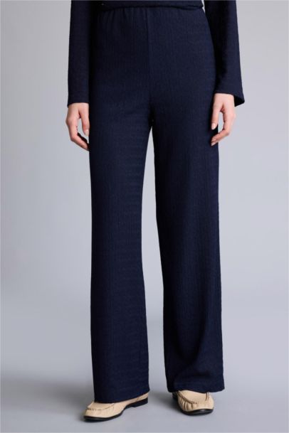 Straight Fit Regular Hem Trousers