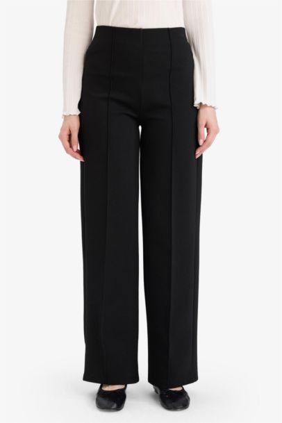 Straight Wide Leg Trousers